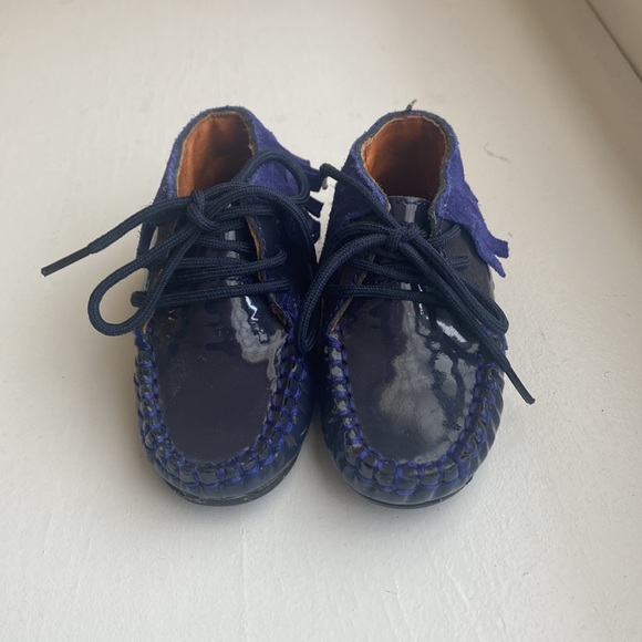 Luccini Patent Leather Seude Boys Booties Shoes - Picture 6 of 6